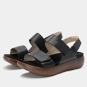 Bailee Woven Noir Sandal