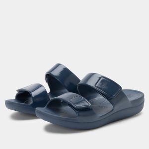 Orbyt Navy Gloss Sandal